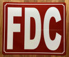 NYC FDC SIGN/FIRE DEPARTENT CONNECTION SIGN REFLECTIVE ALUMINUM SIGN