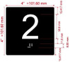 ELEVATOR FLOOR NUMBER THE LEXINGTON AVE LINE (2ND FLOOR) SAFETY SIGN