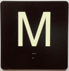 ELEVATOR FLOOR NUMBER THE LEXINGTON AVE LINE (M-MEZZANINE FLOOR) SAFETY SIGN