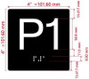 ELEVATOR FLOOR NUMBER THE LEXINGTON AVE LINE (P1-PARKING LEVEL 1) COMPLIANCE SIGN