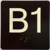 ELEVATOR FLOOR NUMBER THE LEXINGTON AVE LINE (B1- BASEMENT 1) SIGN