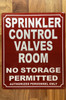 FD SPRINKLER CONTROL VALVES ROOM SIGN