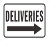 Deliveries Right Arrow Sign