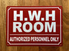 NYC HWH ROOM SIGN/HOT WATER HEATER SIGN