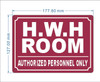 HPD HWH ROOM SIGN/HOT WATER HEATER SIGN