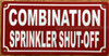 COMBINATION SPRINKLER SHUT-OFF SIGN