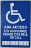 for Assistance Please Ring Bell OR Call SIGN -The Pour Tous Blue LINE -Tactile Signs   Braille sign