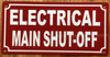 ELECTRICAL MAIN SHUT-OFF SIGN