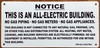 NOTICE: THIS IS AN ALL ELECTRIC BUILDING SIGN ( WHITE , 8.5X4.5 INCH ALUMINIUM)