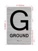 FLOOR G- GROUND sign size 6X9 Brush silver , braille ,The park ave line
