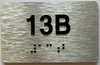 Apartment Number unit 13B Sign