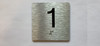 Elevator Floor Number / Elevator Jamb Plate 1 Ada  Sign