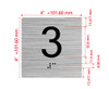 Elevator Floor Number / Elevator Jamb Plate 3 Hpd Sign