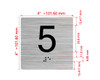 Elevator Floor Number / Elevator Jamb Plate 5 Ada Sign