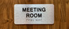 Meeting Room Sign with Raised Letters & Grade 2 Ada Sign
