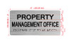 Property Management Office Sign with Raised Letters & Grade 2 Hpd Sign