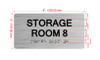 Storage Room 8 Sign with Raised Letters & Grade 2 Hpd Sign