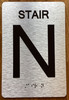 Stair N Sign with Raised Letters & Grade 2 Sign
