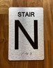Stair N Sign with Raised Letters & Grade 2 Braille Sign