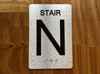 Stair N Sign with Raised Letters & Grade 2 Safety Sign