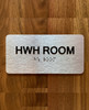 HWH Room Sign with Raised Letters & Grade 2 Safety Sign