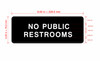 NO PUBLIC RESTROOM Restaurant Hpd Sign