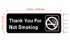 THANK YOU FOR NOT SMOKING Restaurant Hpd Sign