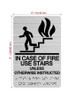 In Case of Fire Use Stairs Unless Otherwise Instructed Ada Sign