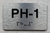 APT# PH-1 SILVER Braille Sign