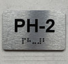 APT# PH-2 SILVER Braille Sign