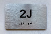 APT# 2J SILVER Safety Sign