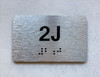 APT# 2J SILVER Ada Sign