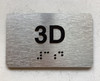 APT# 3D SILVER Safety Sign