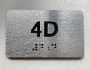 APT# 4D SILVER Ada Sign