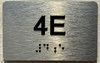 APT# 4E SILVER Sign