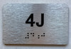 APT# 4J SILVER Safety Sign