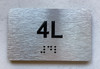 APT# 4L SILVER Ada Sign