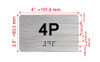 APT# 4P SILVER Ada Sign