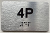 APT# 4P SILVER Sign