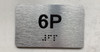 APT# 6P SILVER Braille Sign