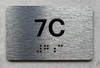 APT# 7C SILVER Safety Sign