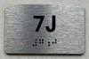APT# 7J SILVER Safety Sign