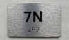APT# 7N SILVER Safety Sign
