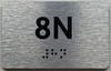 APT# 8N SILVER Ada Sign