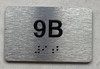 APT# 9B SILVER Ada Sign