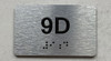 APT# 9D SILVER Safety Sign