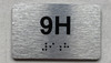 APT# 9H SILVER Safety Sign