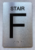 STAIR F Braille Sign
