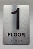 1 FLOOR Braille Sign