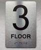 3 FLOOR Braille Sign
